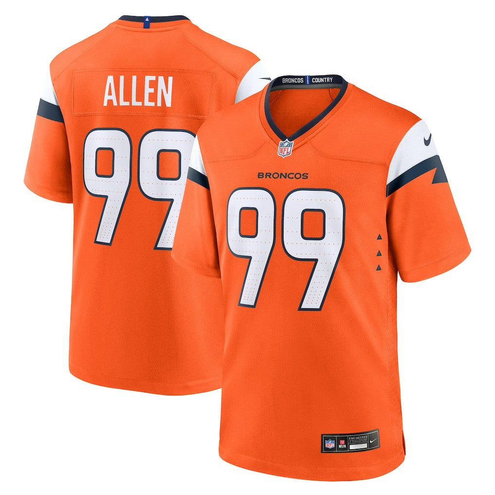 Zach Allen Denver Broncos Team Game Jersey - Orange online