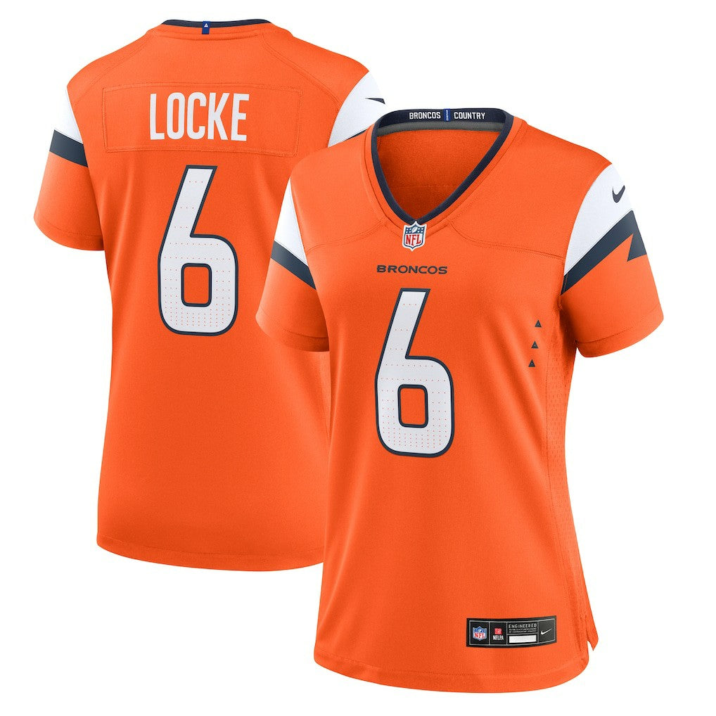 P.J. Locke Denver Broncos Women's Team Game Jersey - Orange sale