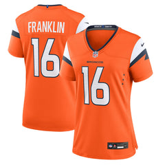 Troy Franklin Denver Broncos Women's Team Game Jersey - Orange cheap