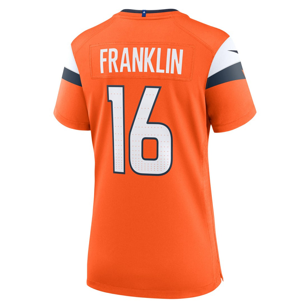 Troy Franklin Denver Broncos Women's Team Game Jersey - Orange cheap