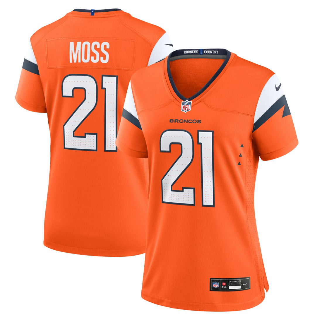 Riley Moss Denver Broncos Women's Team Game Jersey - Orange sale