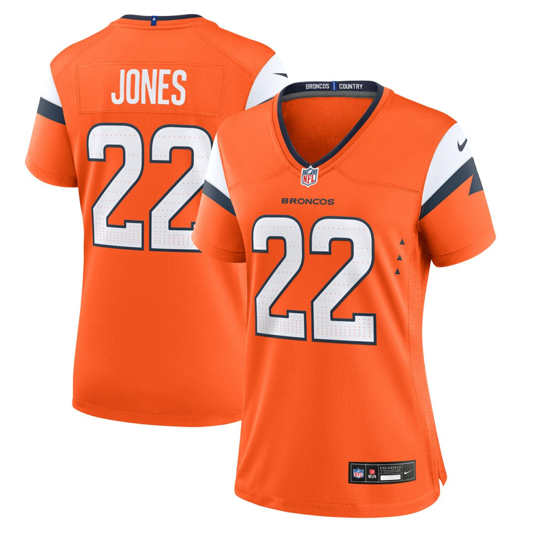 Brandon Jones Denver Broncos Women's Team Game Jersey - Orange online