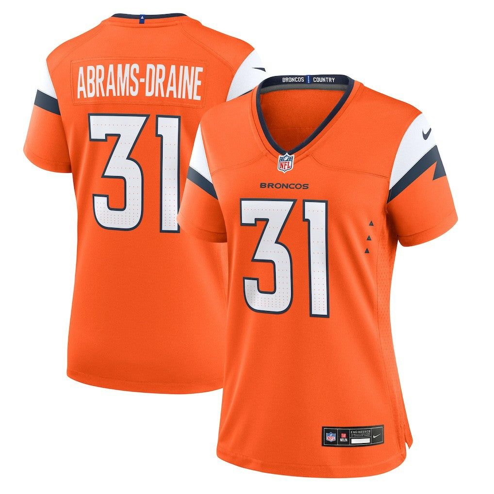 Kris Abrams-Draine Denver Broncos Women's Team Game Jersey - Orange discount