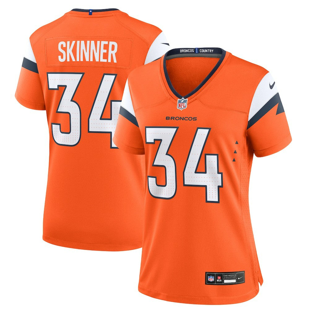 JL Skinner Denver Broncos Women's Team Game Jersey - Orange cheap