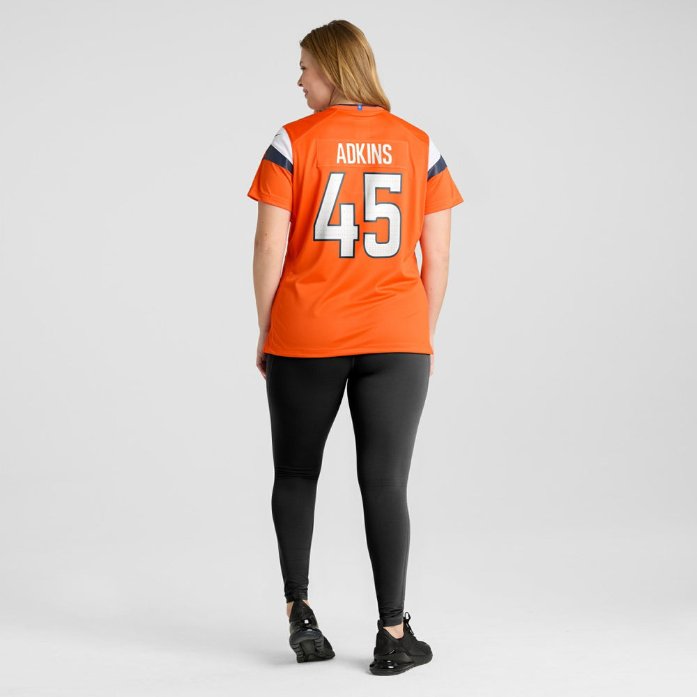 Nate Adkins Denver Broncos Women's Team Game Jersey - Orange outlet