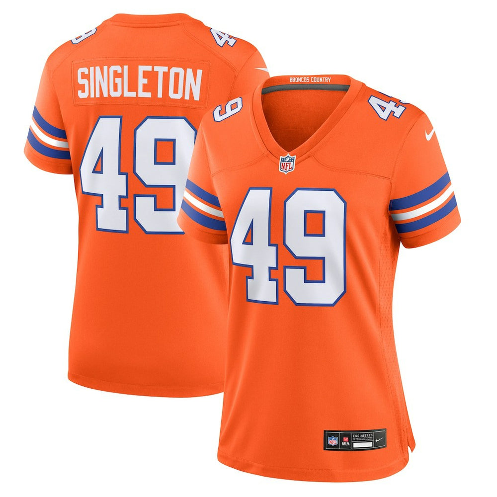 Alex Singleton Denver Broncos Women's Alternate Game Jersey - Orange sale