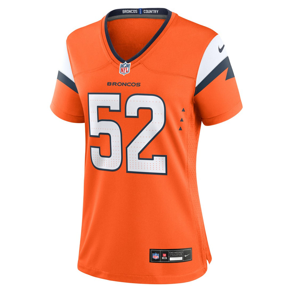 Jonah Elliss Denver Broncos Women's Team Game Jersey - Orange discount