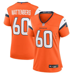 Luke Wattenberg Denver Broncos Women's Team Game Jersey - Orange cheap