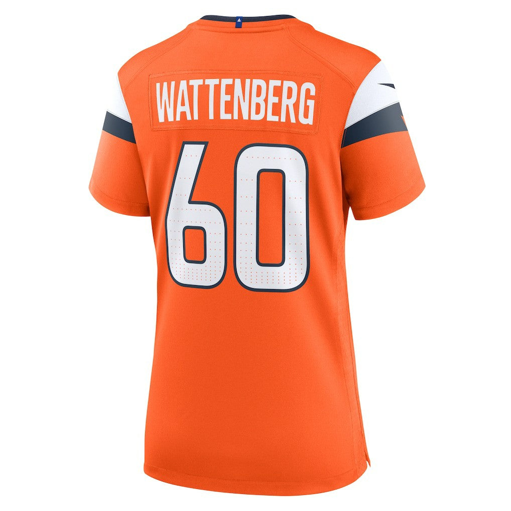 Luke Wattenberg Denver Broncos Women's Team Game Jersey - Orange cheap