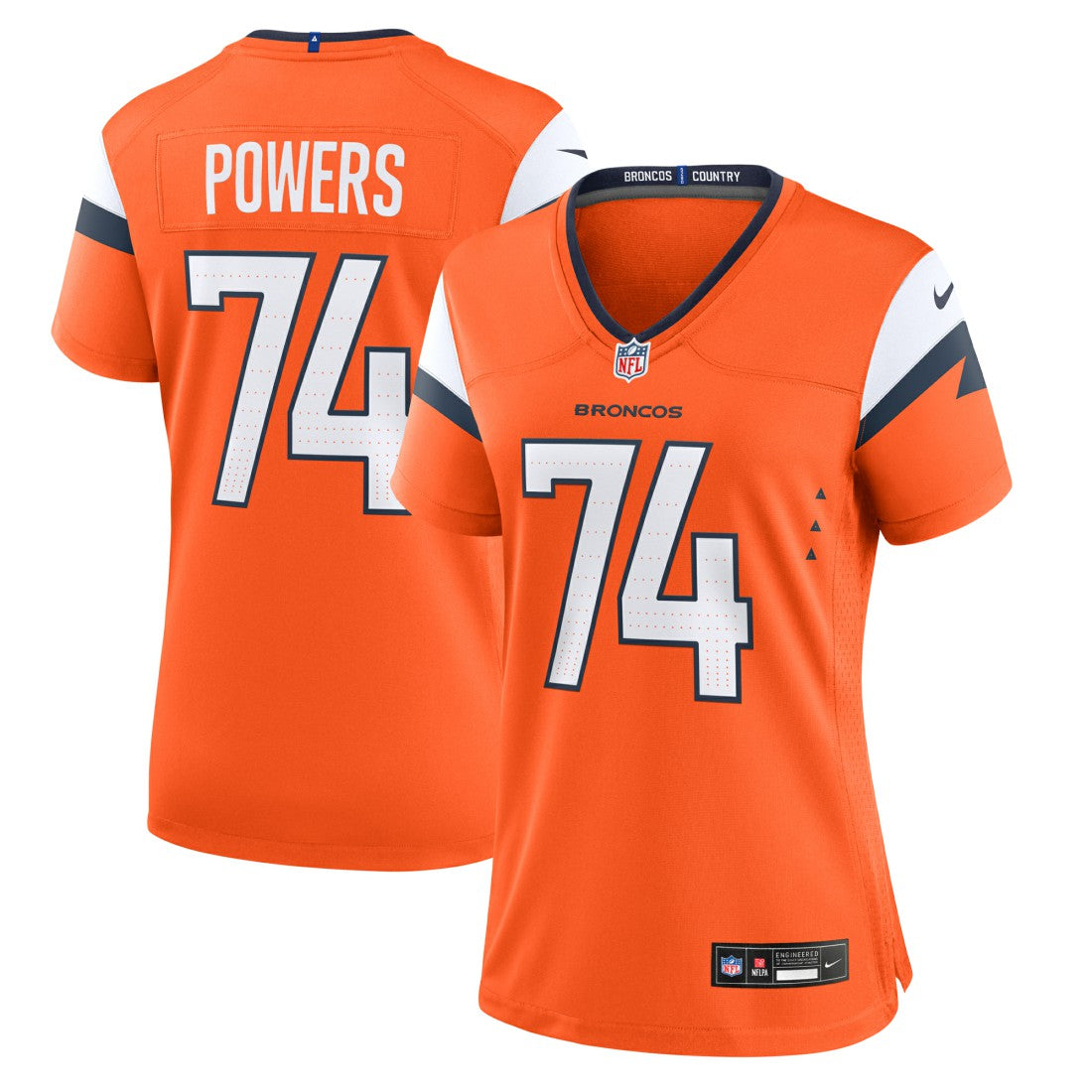 Ben Powers Denver Broncos Women's Team Game Jersey - Orange cheap