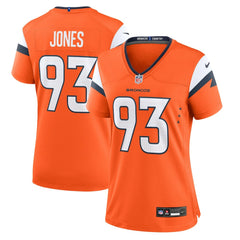 D.J. Jones Denver Broncos Women's Team Game Jersey - Orange for sale
