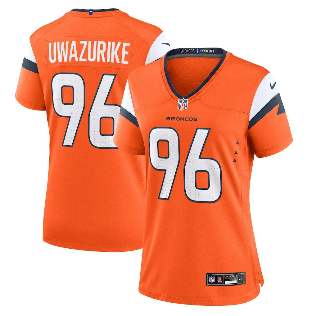 Eyioma Uwazurike Denver Broncos Women's Team Game Jersey - Orange cheap
