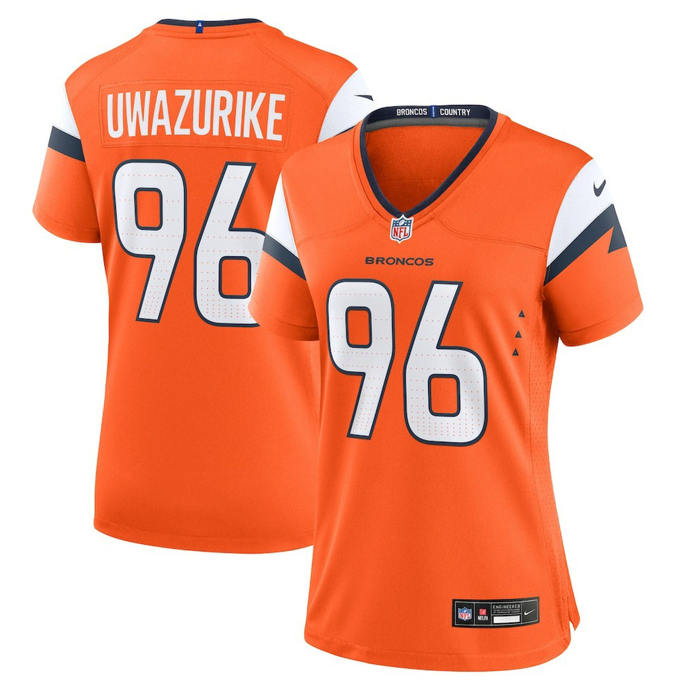 Eyioma Uwazurike Denver Broncos Women's Team Game Jersey - Orange cheap