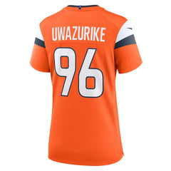 Eyioma Uwazurike Denver Broncos Women's Team Game Jersey - Orange cheap