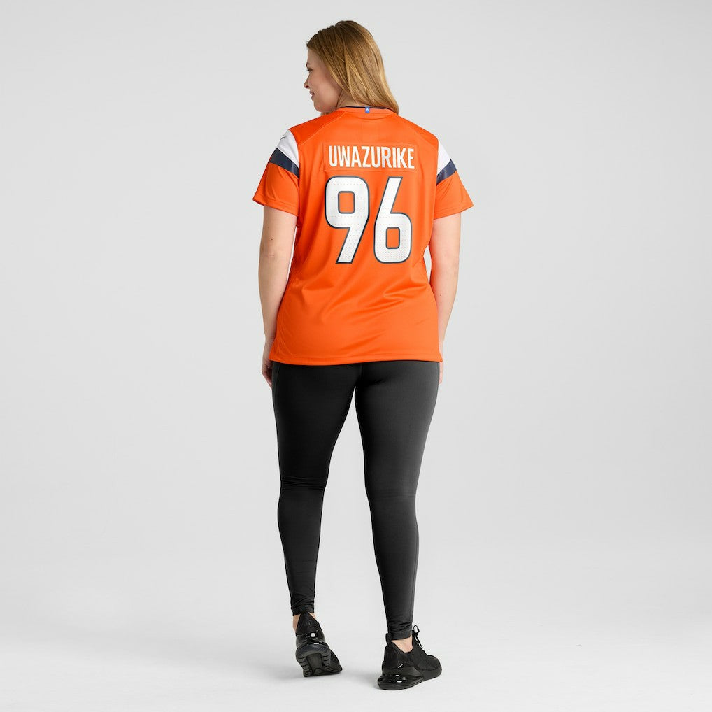 Eyioma Uwazurike Denver Broncos Women's Team Game Jersey - Orange cheap