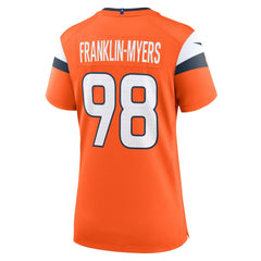 John Franklin-Myers Denver Broncos Women's Team Game Jersey - Orange for sale