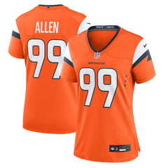 Zach Allen Denver Broncos Women's Team Game Jersey - Orange outlet