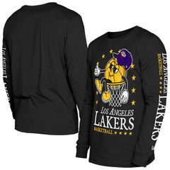 Los Angeles Lakers Old School Sport Long Sleeve T-Shirt - Black cheap