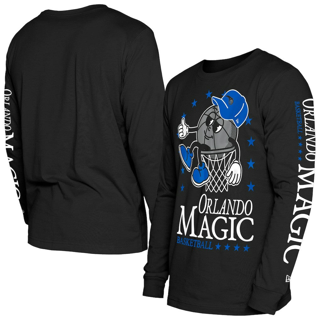 Orlando Magic Old School Sport Long Sleeve T-Shirt - Black discount