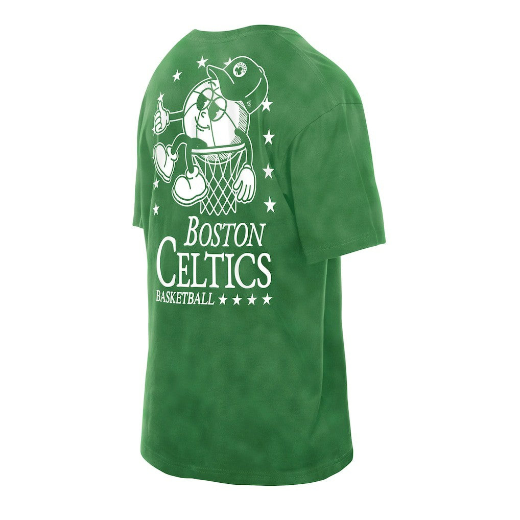 Boston Celtics Old School Sport Enzyme Wash Oversized T-Shirt - Kelly Green cheap