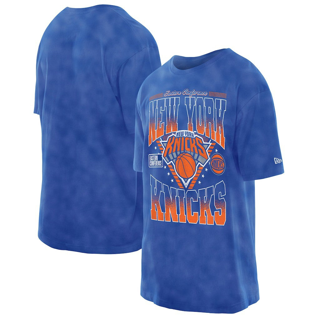 New York Knicks Old School Sport Vintage Wash T-Shirt - Blue sale