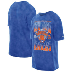 New York Knicks Old School Sport Vintage Wash T-Shirt - Blue sale