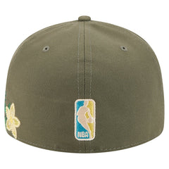 Chicago Bulls Tonal Florals 59FIFTY Fitted Hat - Olive outlet