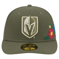 Vegas Golden Knights New Era Tonal Florals 59FIFTY Fitted Hat - Olive Hats