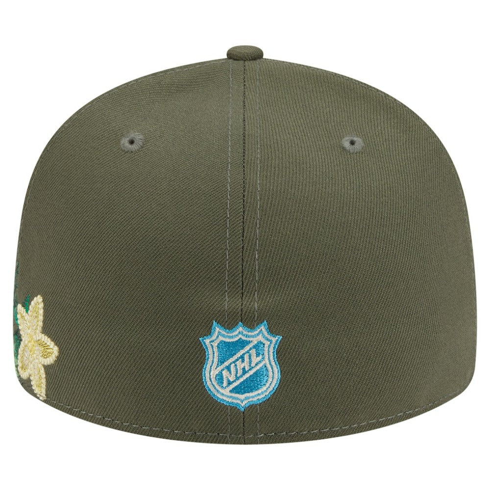 Vegas Golden Knights New Era Tonal Florals 59FIFTY Fitted Hat - Olive Hats
