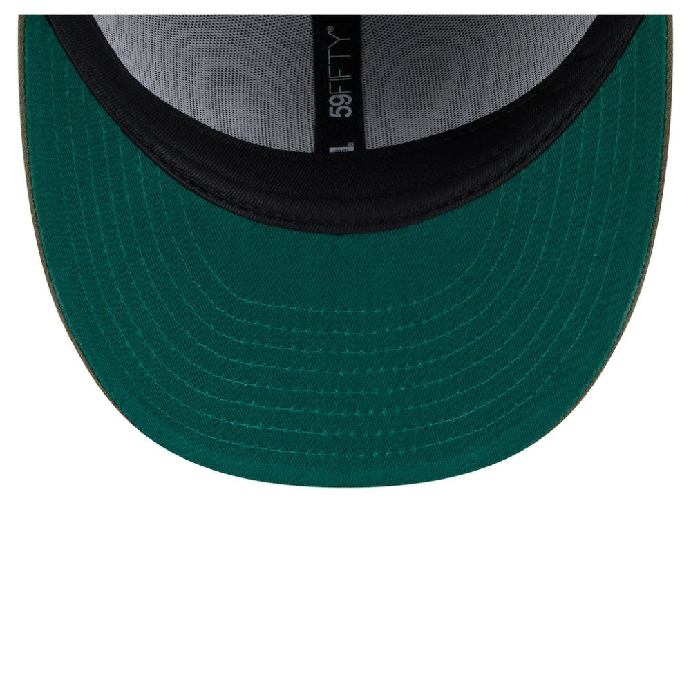 Chicago Blackhawks New Era Tonal Florals 59FIFTY Fitted Hat - Olive Hats