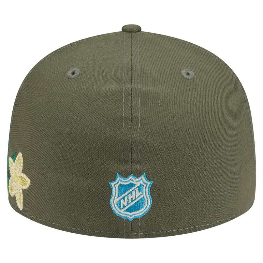 Los Angeles Kings New Era Tonal Florals 59FIFTY Fitted Hat - Olive Hats