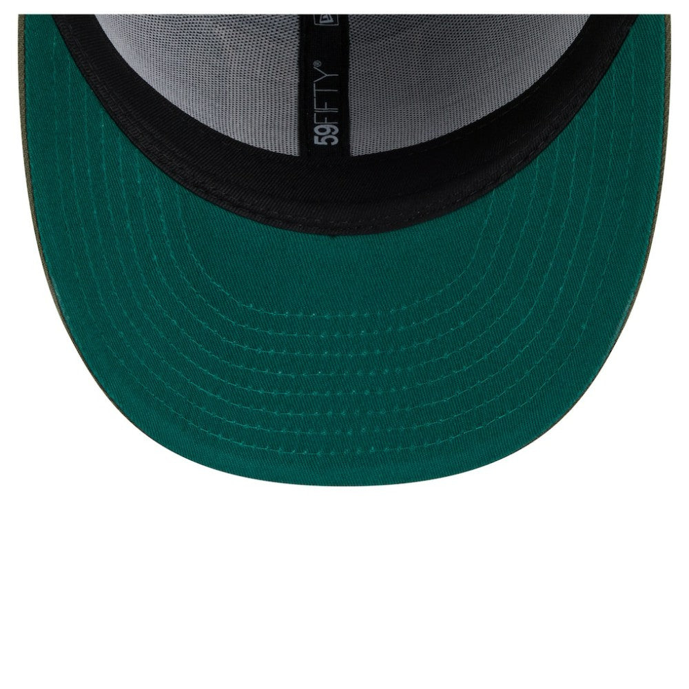 New York Rangers New Era Tonal Florals 59FIFTY Fitted Hat - Olive Hats