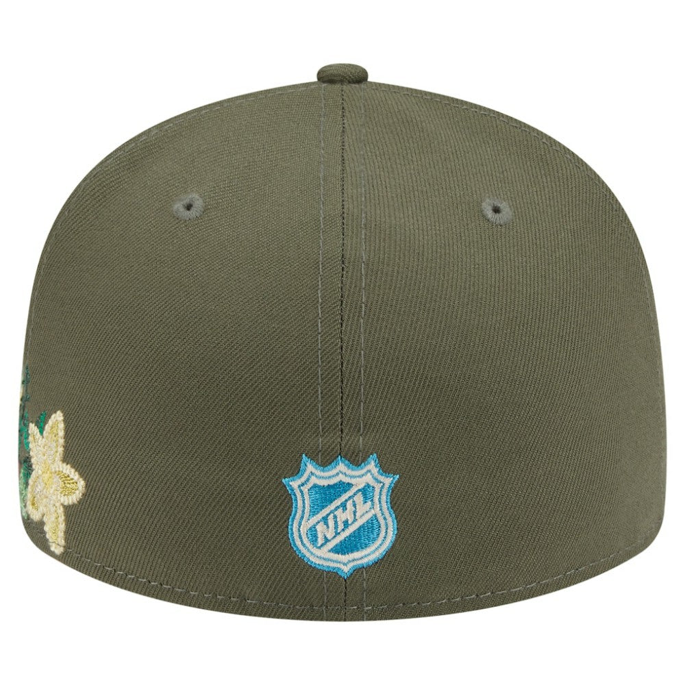 Philadelphia Flyers New Era Tonal Florals 59FIFTY Fitted Hat - Olive Hats