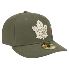 Toronto Maple Leafs New Era Tonal Florals 59FIFTY Fitted Hat - Olive Hats