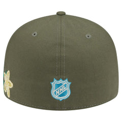 Toronto Maple Leafs New Era Tonal Florals 59FIFTY Fitted Hat - Olive Hats