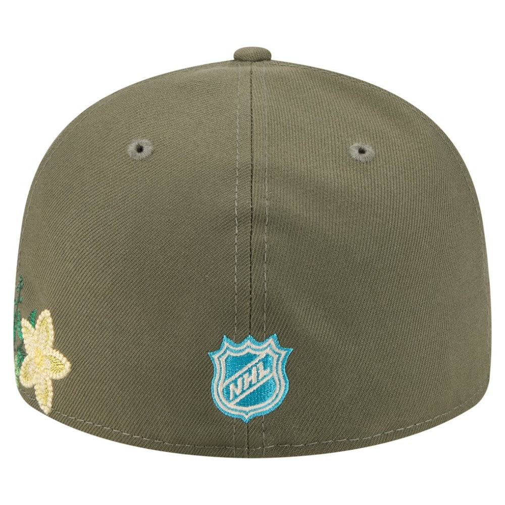 Boston Bruins New Era Tonal Florals 59FIFTY Fitted Hat - Olive Hats