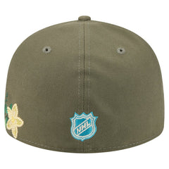 Boston Bruins New Era Tonal Florals 59FIFTY Fitted Hat - Olive Hats