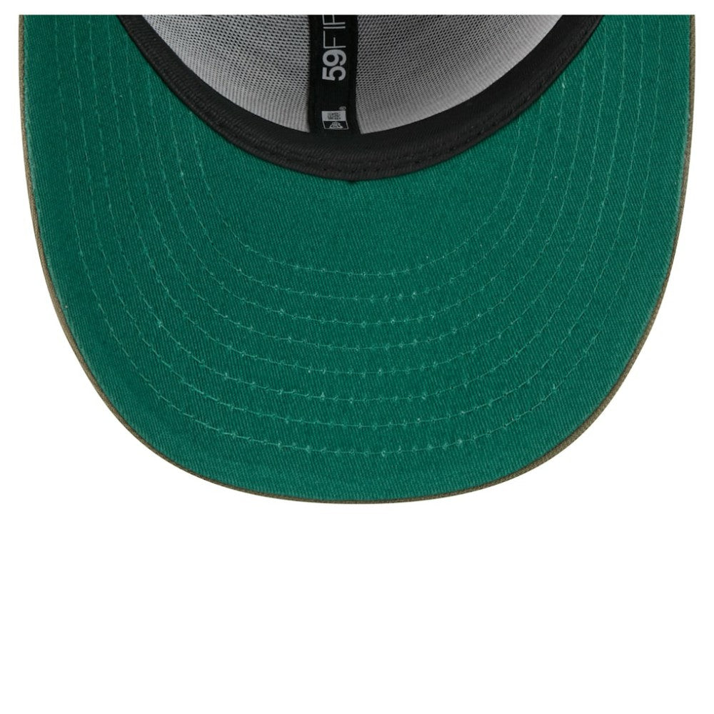 Anaheim Ducks New Era Tonal Florals 59FIFTY Fitted Hat - Olive Hats