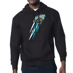 Jacksonville Jaguars Starter Retro Team Logo Color Scratch Pullover Hoodie - Black online