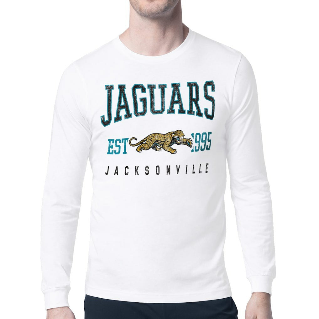 Jacksonville Jaguars Starter Retro Team Logo Long Sleeve T-Shirt - White for sale