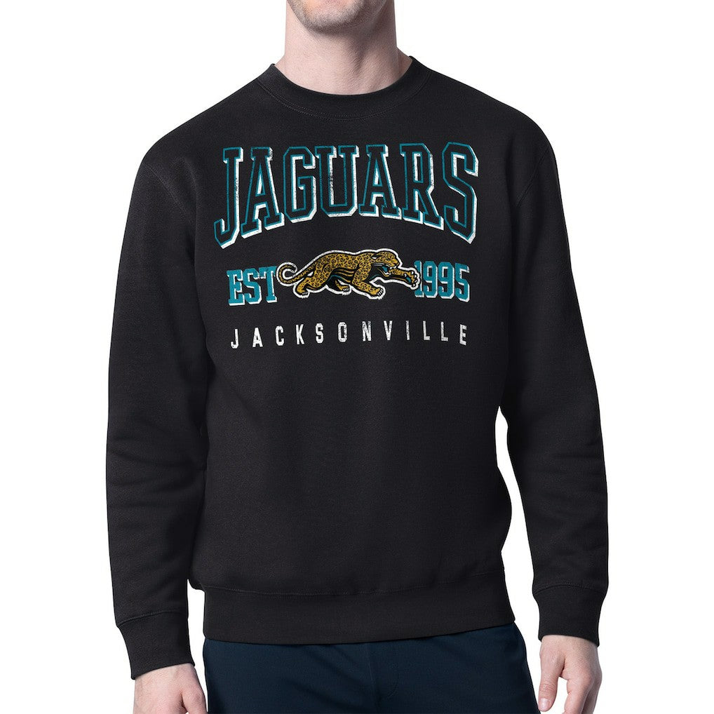 Jacksonville Jaguars Starter Retro Team Logo Pullover Sweatshirt - Black for sale