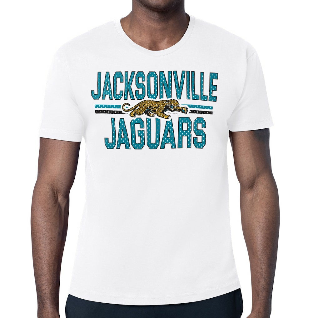 Jacksonville Jaguars Starter Mesh Look Retro Team Logo T-Shirt - White sale