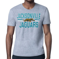 Jacksonville Jaguars Starter Mesh Look Retro Team Logo T-Shirt - Heather Gray sale