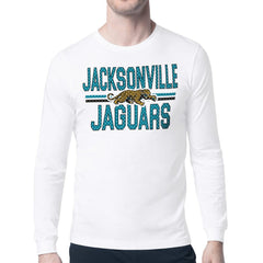 Jacksonville Jaguars Starter Mesh Look Retro Team Logo Long Sleeve T-Shirt - White online