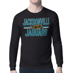 Jacksonville Jaguars Starter Mesh Look Retro Team Logo Long Sleeve T-Shirt - Black for sale