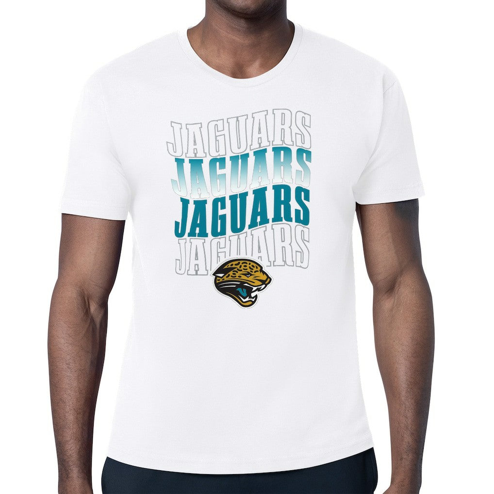 Jacksonville Jaguars Starter Repeat Wordmark Retro Team Logo T-Shirt - White for sale