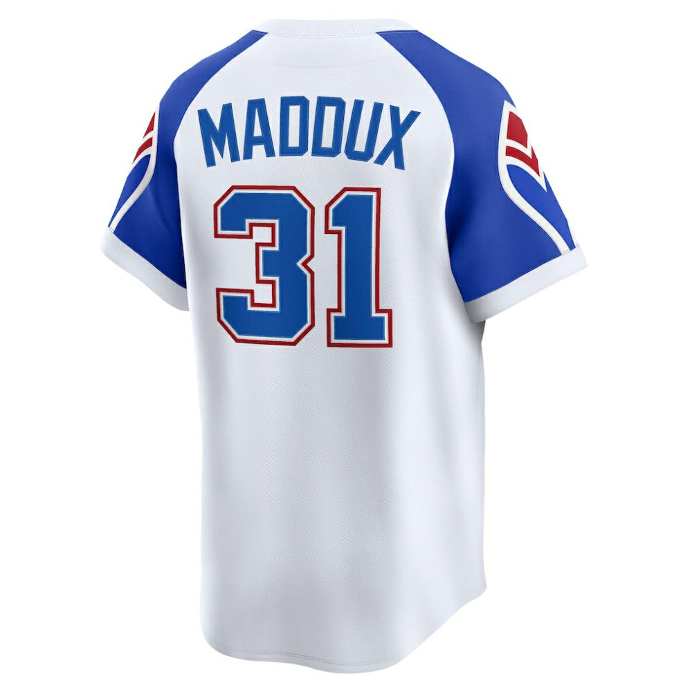 Greg Maddux Atlanta Braves Throwback Cooperstown Collection Limited Jersey White