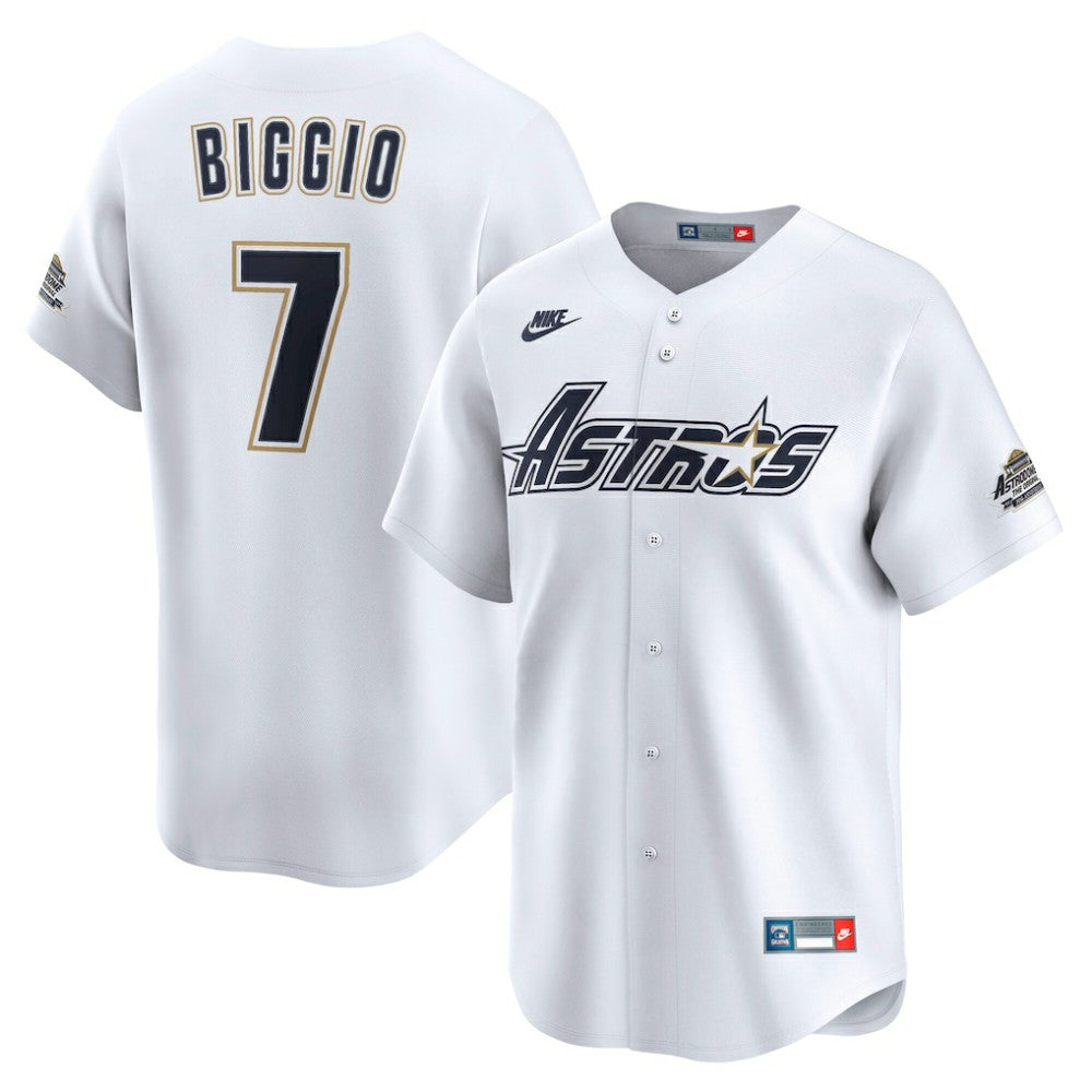 Craig Biggio Houston Astros Throwback Cooperstown Collection Limited Jersey White