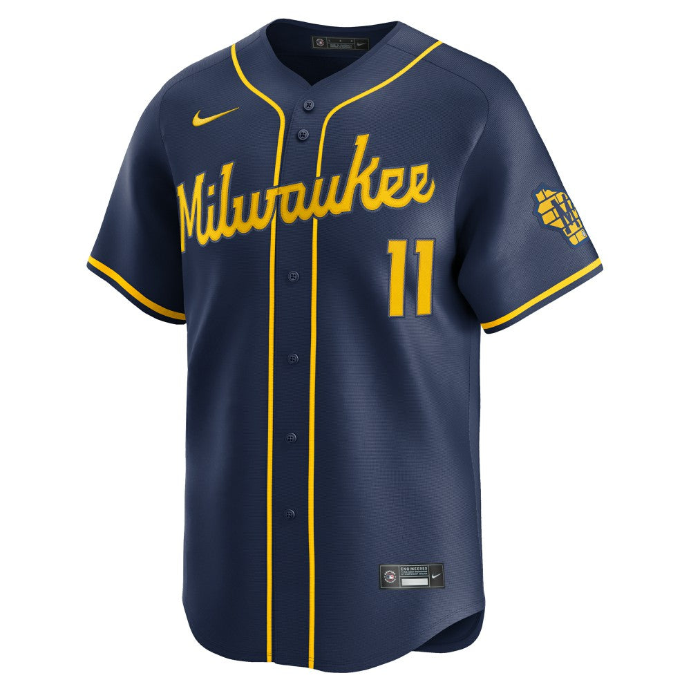 Jackson Chourio Milwaukee Brewers Alternate 2 Limited Jersey Navy