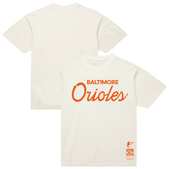 Baltimore Orioles Vintage Script T-Shirt Cream